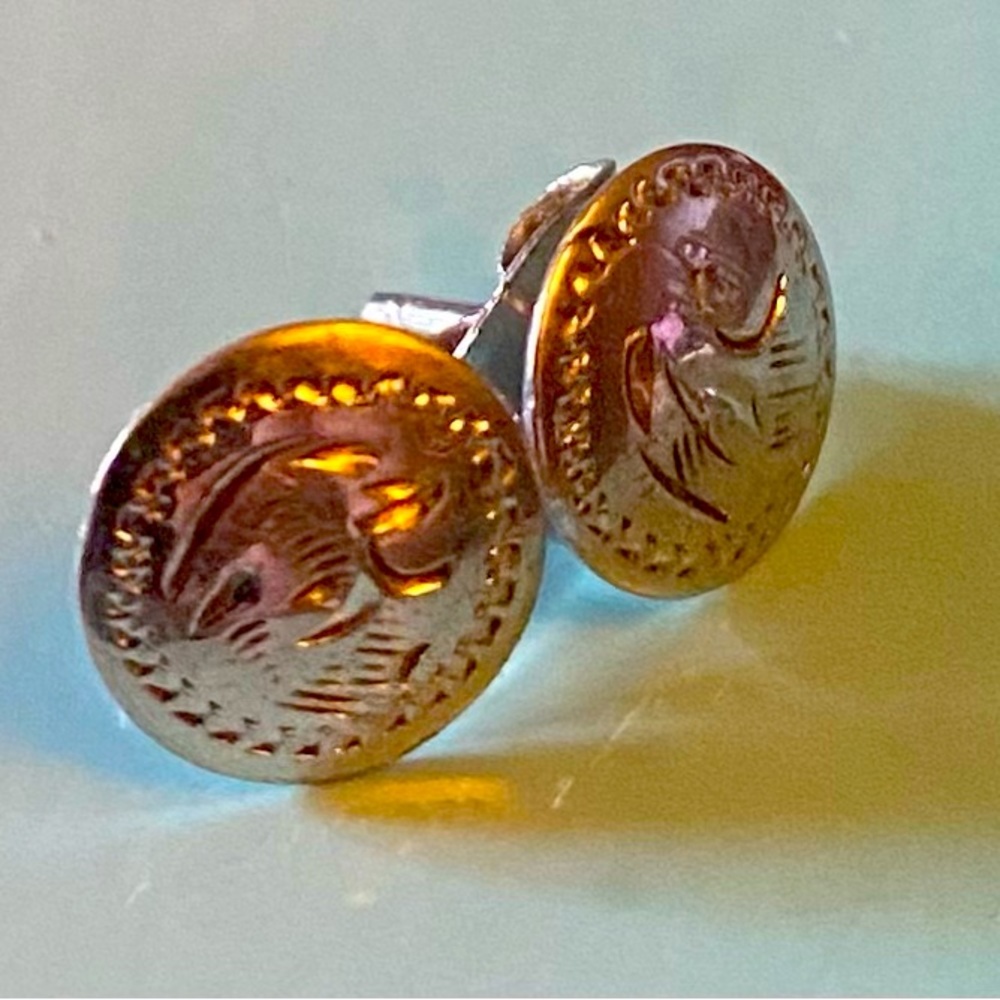 Small antique sterling silver earrings